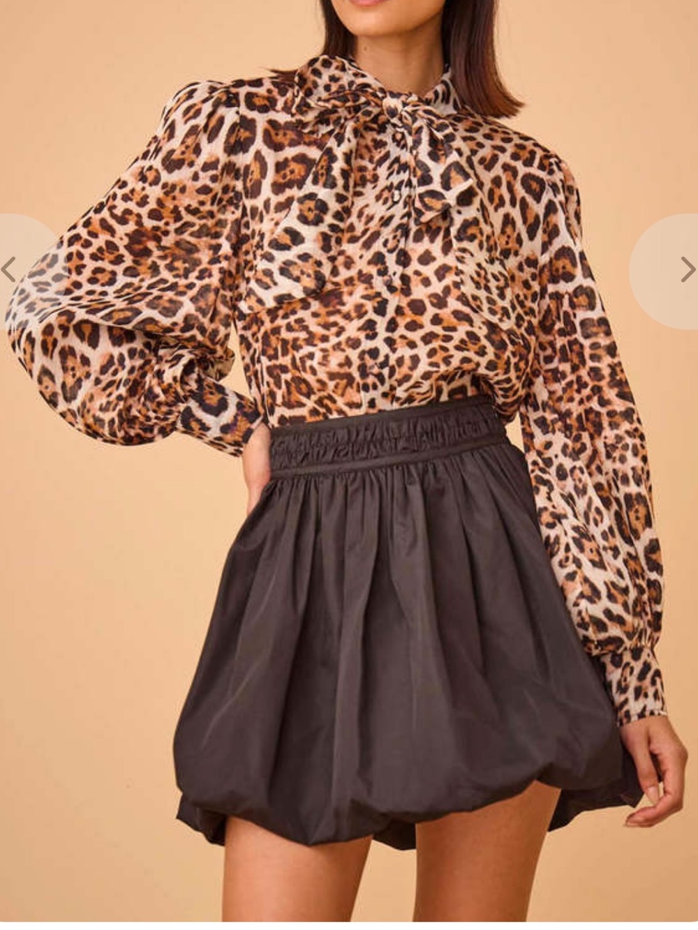 Hunter bell Tess blouse Leopard size M .